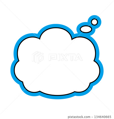 Simple speech bubble illustration - Fluffy Simple speech bubble illustration - Fluffy 134640665
