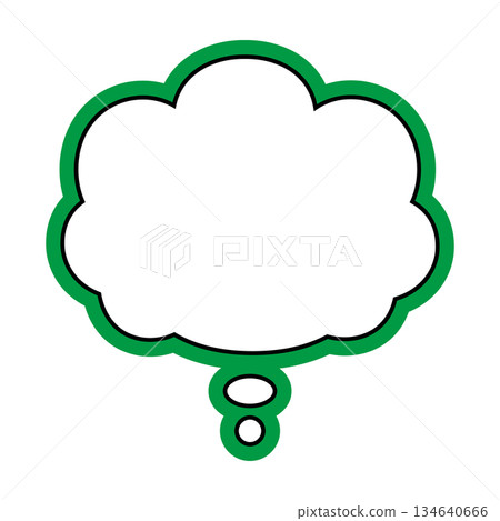 Simple speech bubble illustration - Fluffy Simple speech bubble illustration - Fluffy 134640666