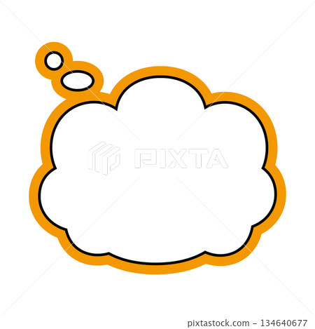 Simple speech bubble illustration - Fluffy 134640677