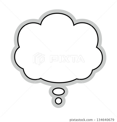 Simple speech bubble illustration - Fluffy 134640679
