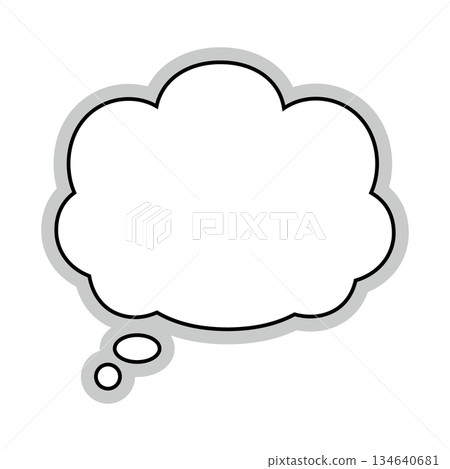 Simple speech bubble illustration - Fluffy Simple speech bubble illustration - Fluffy 134640681