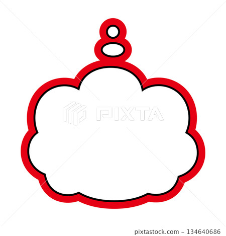 Simple speech bubble illustration - Fluffy 134640686