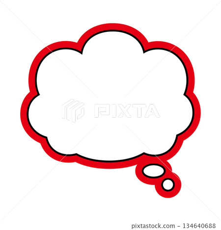 Simple speech bubble illustration - Fluffy Simple speech bubble illustration - Fluffy 134640688