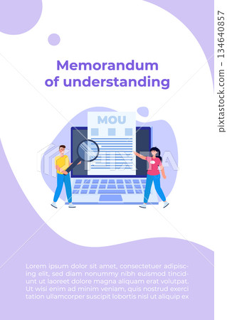 memorandum of understanding MOU. Vector illustration. memorandum of understanding MOU. Vector illustration. 134640857