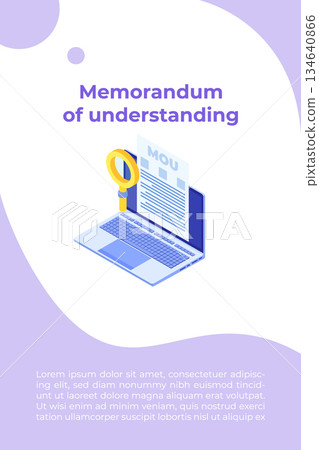 memorandum of understanding MOU. Vector illustration. memorandum of understanding MOU. Vector illustration. 134640866