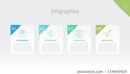 Infographic 4 options design elements for your business data. Vector Illustration. Infographic 4 options design elements for your business data. Vector Illustration. 134640920