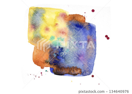 Vibrant Watercolor Squares Splashes and Paint Ink Vibrant Watercolor Squares Splashes and Paint Ink 134640976