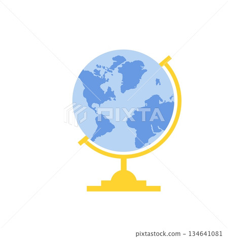Globe icon in flat style. Vector illustration. 134641081