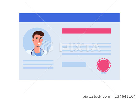 License doctor. Vector illustration. 134641104