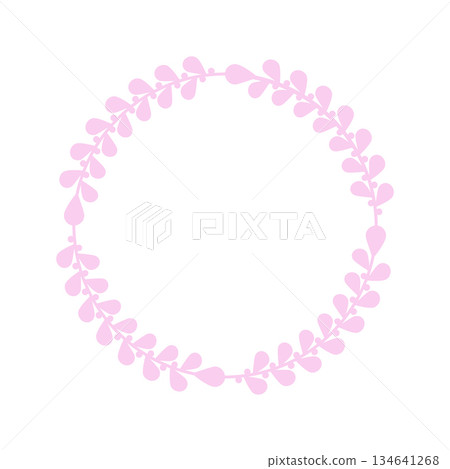 Easter circle frame, wreath with branches. Vector illustration. Easter circle frame, wreath with branches. Vector illustration. 134641268