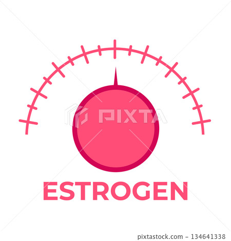 Estrogen level meter. Vector illustration. 134641338