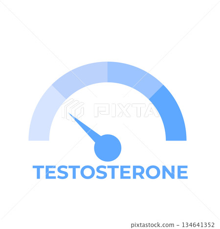 Testosteron level meter. Vector illustration. Testosteron level meter. Vector illustration. 134641352