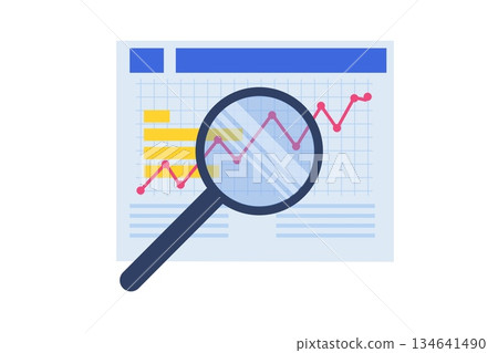 Financial administration, examiner, audit  concept. Company tax and account. Vector illustration 134641490