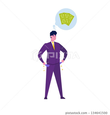 Financial problem, Bankruptcy, burnout, collapse, business concept. Vector isolated illustration. Financial problem, Bankruptcy, burnout, collapse, business concept. Vector isolated illustration. 134641500