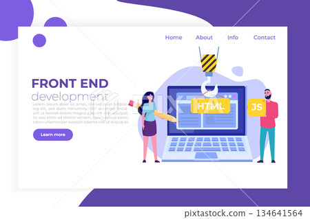 Programming Software or app , Web design and Front end development concept. Vector illustration. Programming Software or app , Web design and Front end development concept. Vector illustration. 134641564