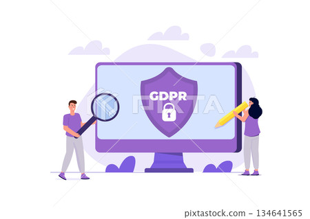 General Data Protection Regulation - GDPR iconcept. Vector illustration. 134641565