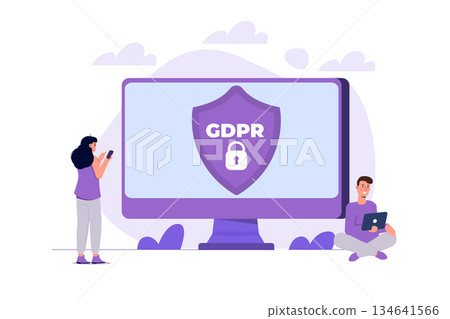 General Data Protection Regulation - GDPR iconcept. Vector illustration. General Data Protection Regulation - GDPR iconcept. Vector illustration. 134641566