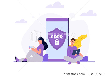 General Data Protection Regulation - GDPR iconcept. Vector illustration. General Data Protection Regulation - GDPR iconcept. Vector illustration. 134641570