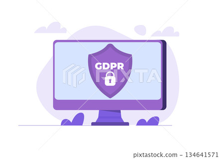 General Data Protection Regulation - GDPR iconcept. Vector illustration. General Data Protection Regulation - GDPR iconcept. Vector illustration. 134641571
