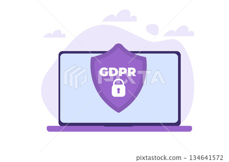 General Data Protection Regulation - GDPR iconcept. Vector illustration. 134641572