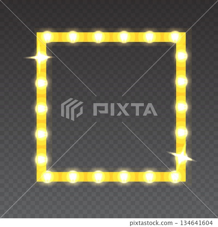Christmas lights, Glowing garland realistic isolated realistic for Xmas Holiday cards, banners, posters. Vector illustration Christmas lights, Glowing garland realistic isolated realistic for Xmas Holiday cards, banners, posters. Vector illustration 134641604