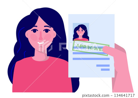 Job application Approved document paper. Vector illustration 134641717