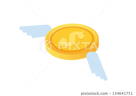 Loss money concept, coronavirus pandemic global impact. World financial crisis. Vector illustration. Loss money concept, coronavirus pandemic global impact. World financial crisis. Vector illustration. 134641751