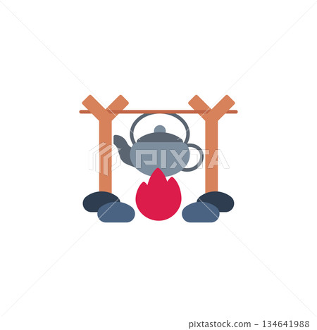 Tea Pot vector icon. Adventure icon flat style. perfect use for logo, presentation, website, and more. modern icon design color style Tea Pot vector icon. Adventure icon flat style. perfect use for logo, presentation, website, and more. modern icon design color style 134641988
