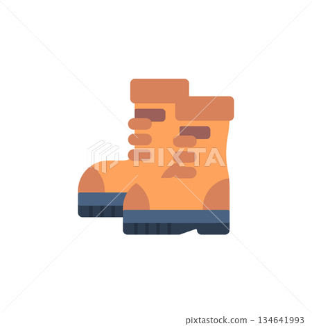 Boots vector icon. Adventure icon flat style. perfect use for logo, presentation, website, and more. modern icon design color style Boots vector icon. Adventure icon flat style. perfect use for logo, presentation, website, and more. modern icon design color style 134641993