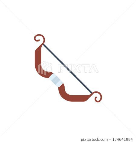 Bow vector icon. Adventure icon flat style. perfect use for logo, presentation, website, and more. modern icon design color style Bow vector icon. Adventure icon flat style. perfect use for logo, presentation, website, and more. modern icon design color style 134641994
