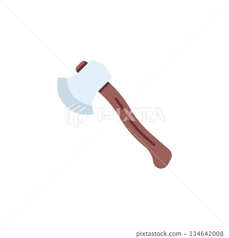 Axe vector icon. Adventure icon flat style. perfect use for logo, presentation, website, and more. modern icon design color style Axe vector icon. Adventure icon flat style. perfect use for logo, presentation, website, and more. modern icon design color style 134642008