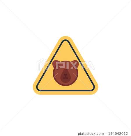 Bear Sign vector icon. Adventure icon flat style. perfect use for logo, presentation, website, and more. modern icon design color style Bear Sign vector icon. Adventure icon flat style. perfect use for logo, presentation, website, and more. modern icon design color style 134642012