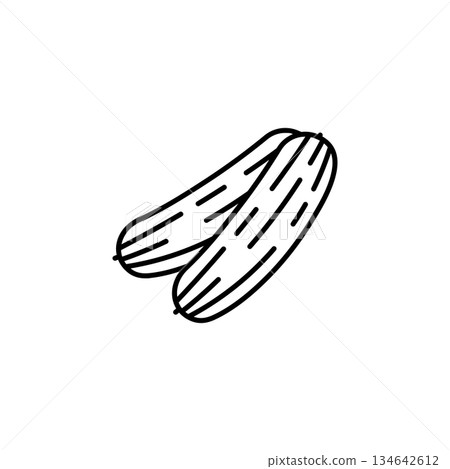 cucumber vector icon. Vegetable icon line style. perfect use for logo, presentation, website, and more. modern icon design outline style cucumber vector icon. Vegetable icon line style. perfect use for logo, presentation, website, and more. modern icon design outline style 134642612