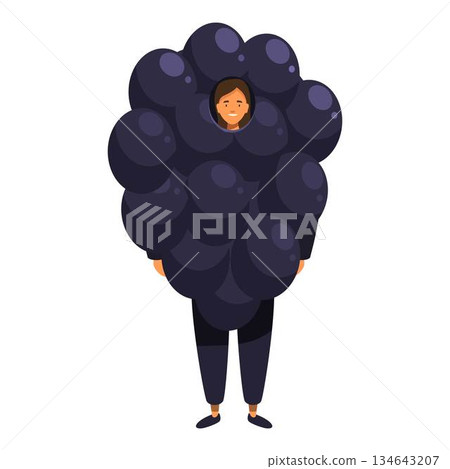 Promoter wearing a giant blackberry costume during a promotional event 134643207