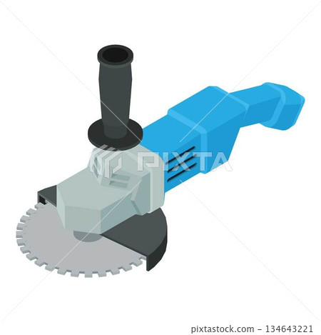 Angle grinder icon, isometric style 134643221