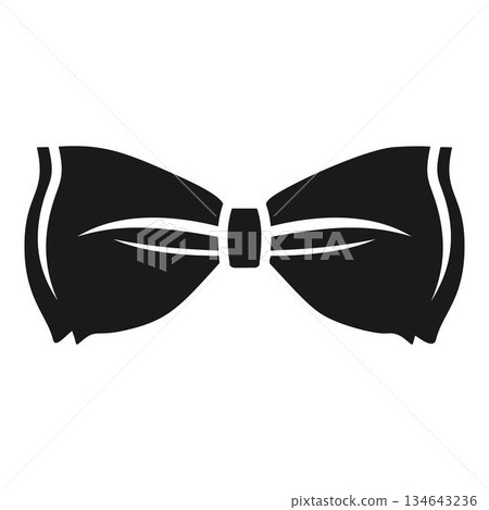 Classic bow tie icon, simple style 134643236