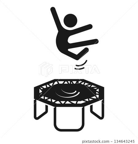 House trampoline icon, simple style House trampoline icon, simple style 134643245