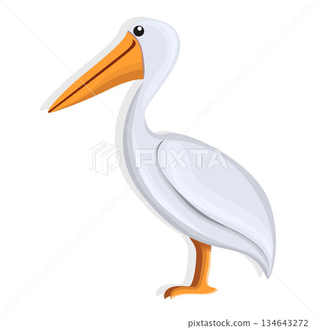 Pelican icon, cartoon style Pelican icon, cartoon style 134643272