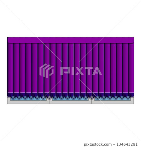 Vertical window jalousie icon, cartoon style 134643281