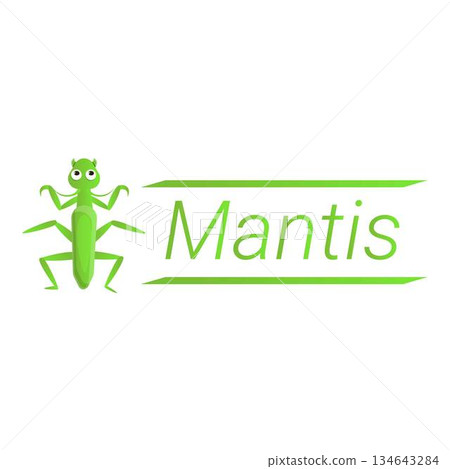 Wild mantis logo, cartoon style 134643284
