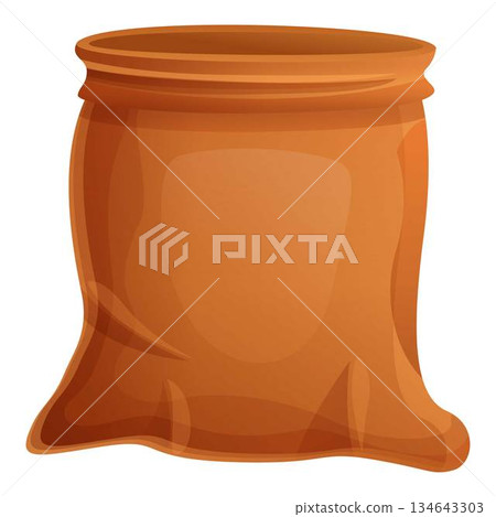Rice sack icon, cartoon style 134643303