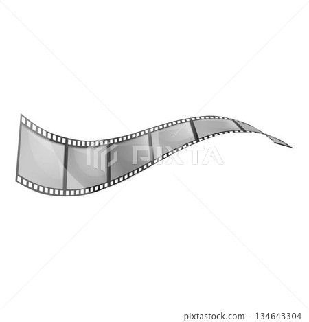 Photo filmstrip icon, cartoon style 134643304