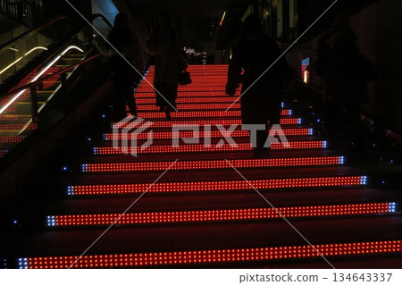 People climbing stairs 134643337