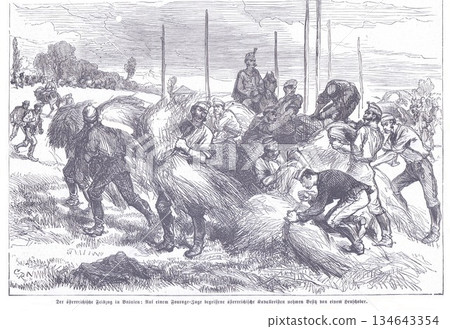 Austro-Hungarian Army Seizes Harvest From Peasants in Bosnia, 1878 Austro-Hungarian Army Seizes Harvest From Peasants in Bosnia, 1878 134643354