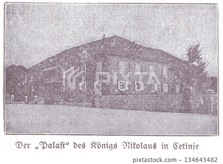 Palace Of King Nikola In Cetinje: Historic Montenegro Royal Residence Exterior View Palace Of King Nikola In Cetinje: Historic Montenegro Royal Residence Exterior View 134643482