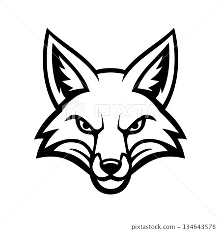Outline Fox Head Character e-Sport Logo Vector Template Outline Fox Head Character e-Sport Logo Vector Template 134643578