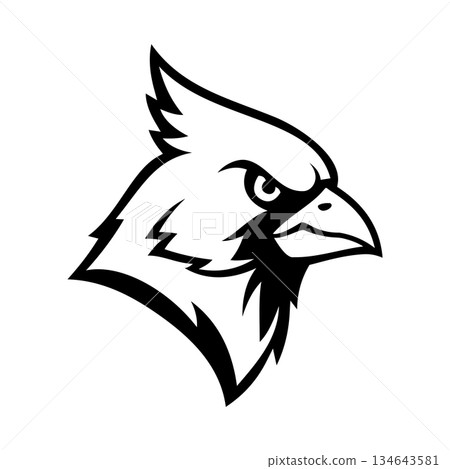 Black Cardinal Bird Character e-Sport Logo Vector Template Black Cardinal Bird Character e-Sport Logo Vector Template 134643581