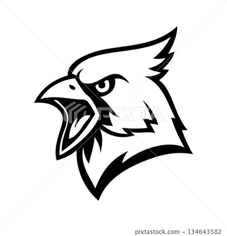 Outline Cardinal Bird Character e-Sport Logo Vector Template Outline Cardinal Bird Character e-Sport Logo Vector Template 134643582