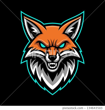 Fox Face Character e-Sport Logo Vector Template Fox Face Character e-Sport Logo Vector Template 134643583