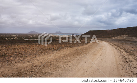 Amazing view of Boa vista city from desert Amazing view of Boa vista city from desert 134643786